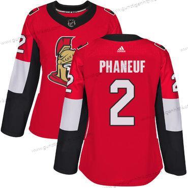 Adidas Frauen Ottawa Senators #2 Dion Phaneuf Heimtrikots Authentisch Strickerei NHL Trikots – Rot