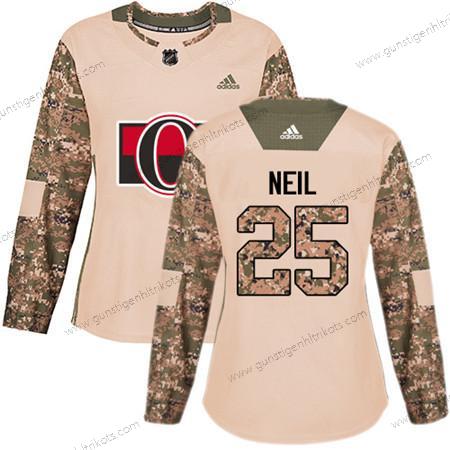 Adidas Frauen Ottawa Senators #25 Chris Neil Authentisch 2017 Veterans Day Strickerei NHL Trikots – Tarnfarbe