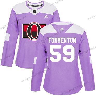 Adidas Frauen Ottawa Senators #59 Alex Formenton Authentisch Bekämpft Krebs Praxis NHL Trikots – Lila