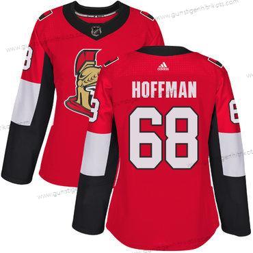 Adidas Frauen Ottawa Senators #68 Mike Hoffman Heimtrikots Authentisch Strickerei NHL Trikots – Rot