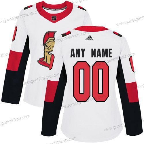 Adidas Frauen Ottawa Senators Personalisiertes NHL Authentisch Trikots – Weiß