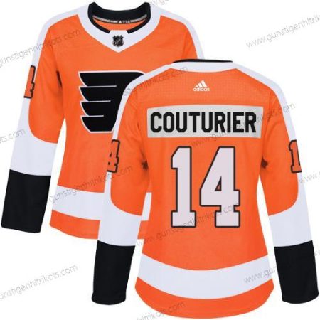 Adidas Frauen Philadelphia Flyers #14 Sean Couturier Heimtrikots Authentisch Strickerei NHL Trikots – Orange