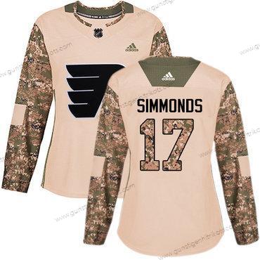 Adidas Frauen Philadelphia Flyers #17 Wayne Simmonds Authentisch 2017 Veterans Day Strickerei NHL Trikots – Tarnfarbe