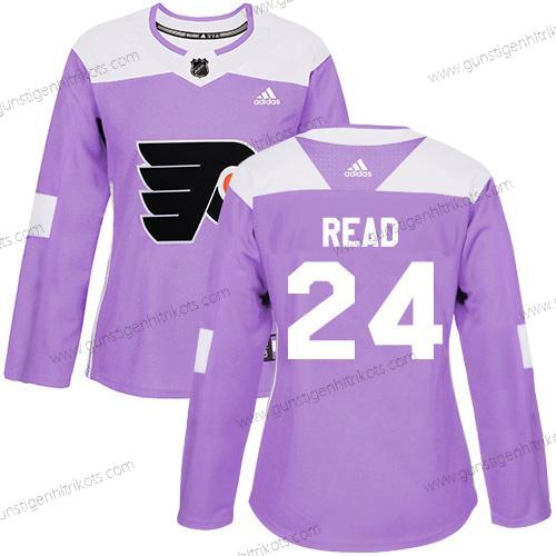 Adidas Frauen Philadelphia Flyers #24 Matt Read Authentisch Bekämpft Krebs Strickerei NHL Trikots – Lila