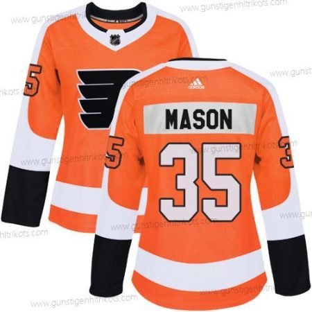 Adidas Frauen Philadelphia Flyers #35 Steve Mason Heimtrikots Authentisch Strickerei NHL Trikots – Orange