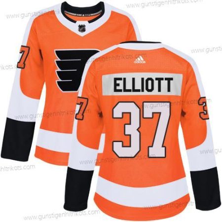 Adidas Frauen Philadelphia Flyers #37 Brian Elliott Heimtrikots Authentisch Strickerei NHL Trikots – Orange