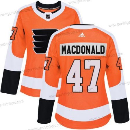 Adidas Frauen Philadelphia Flyers #47 Andrew Macdonald Heimtrikots Authentisch Strickerei NHL Trikots – Orange