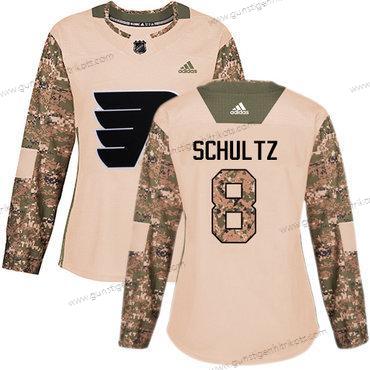 Adidas Frauen Philadelphia Flyers #8 Dave Schultz Authentisch 2017 Veterans Day Strickerei NHL Trikots – Tarnfarbe