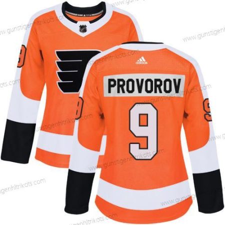 Adidas Frauen Philadelphia Flyers #9 Ivan Provorov Heimtrikots Authentisch Strickerei NHL Trikots – Orange