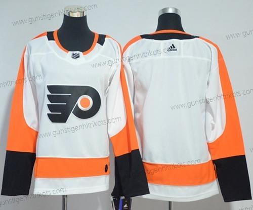 Adidas Frauen Philadelphia Flyers Leer Road Authentisch Strickerei NHL Trikots – Weiß