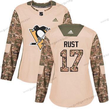 Adidas Frauen Pittsburgh Penguins #17 Bryan Rust Authentisch 2017 Veterans Day Strickerei NHL Trikots – Tarnfarbe