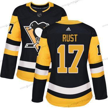 Adidas Frauen Pittsburgh Penguins #17 Bryan Rust Heimtrikots Authentisch Strickerei NHL Trikots – Schwarz