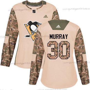 Adidas Frauen Pittsburgh Penguins #30 Matt Murray Authentisch 2017 Veterans Day Strickerei NHL Trikots – Tarnfarbe