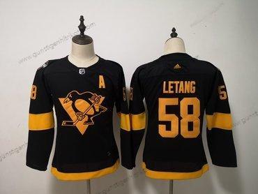 Adidas Frauen Pittsburgh Penguins 58 Kris Letang 2019 NHL Stadium Series Trikots – Schwarz