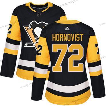 Adidas Frauen Pittsburgh Penguins #72 Patric Hornqvist Heimtrikots Authentisch Strickerei NHL Trikots – Schwarz