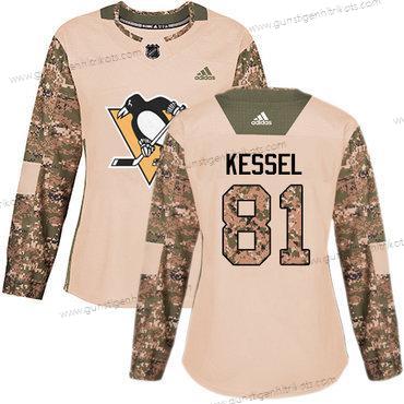 Adidas Frauen Pittsburgh Penguins #81 Phil Kessel Authentisch 2017 Veterans Day Strickerei NHL Trikots – Tarnfarbe