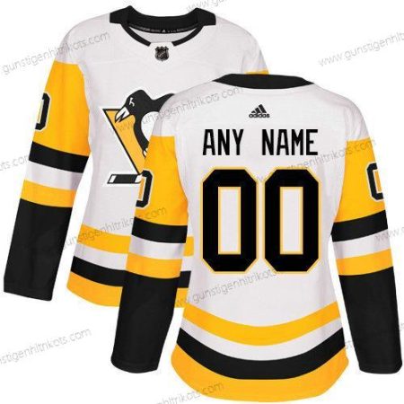 Adidas Frauen Pittsburgh Penguins Personalisiertes NHL Authentisch Trikots – Weiß