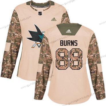 Adidas Frauen San Jose Sharks #88 Brent Burns Authentisch 2017 Veterans Day Strickerei NHL Trikots – Tarnfarbe