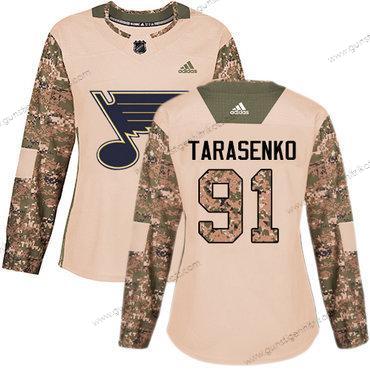 Adidas Frauen St. Louis Blues #91 Vladimir Tarasenko Authentisch 2017 Veterans Day Strickerei NHL Trikots – Tarnfarbe