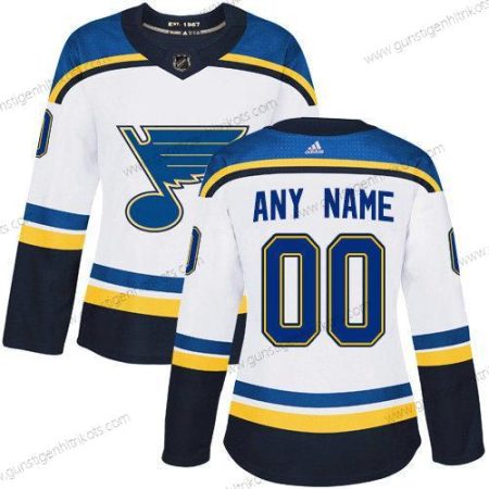 Adidas Frauen St. Louis Blues Personalisiertes NHL Authentisch Trikots – Weiß