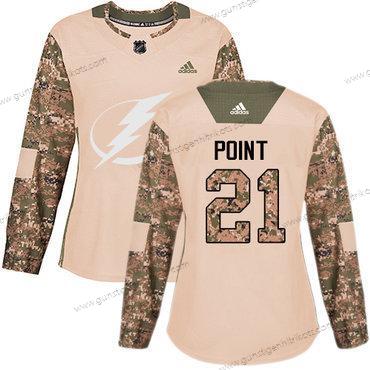 Adidas Frauen Tampa Bay Lightning #21 Brayden Point Authentisch 2017 Veterans Day Strickerei NHL Trikots – Tarnfarbe