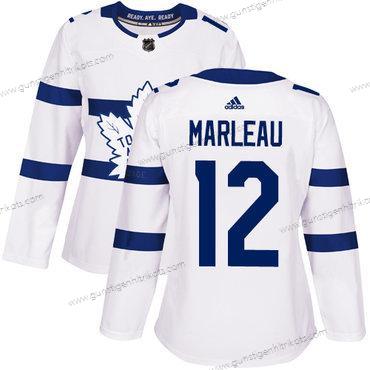 Adidas Frauen Toronto Maple Leafs #12 Patrick Marleau Authentisch 2018 Stadium Series Strickerei NHL Trikots – Weiß