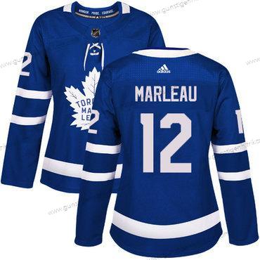 Adidas Frauen Toronto Maple Leafs #12 Patrick Marleau Heimtrikots Authentisch Strickerei NHL Trikots – Blau