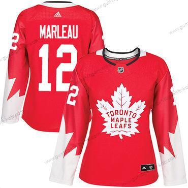 Adidas Frauen Toronto Maple Leafs #12 Patrick Marleau Team Kanada Authentisch Strickerei NHL Trikots – Rot