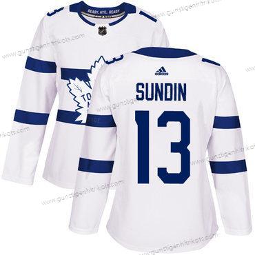 Adidas Frauen Toronto Maple Leafs #13 Mats Sundin Authentisch 2018 Stadium Series Strickerei NHL Trikots – Weiß