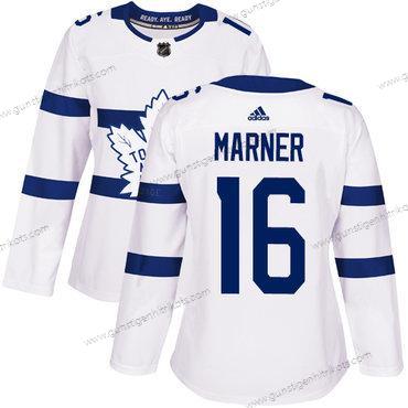 Adidas Frauen Toronto Maple Leafs #16 Mitchell Marner Authentisch 2018 Stadium Series Strickerei NHL Trikots – Weiß