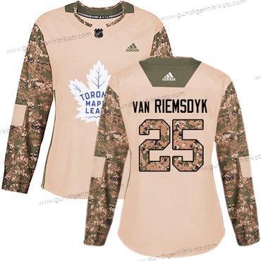 Adidas Frauen Toronto Maple Leafs #25 James Van Riemsdyk Authentisch 2017 Veterans Day Strickerei NHL Trikots – Tarnfarbe