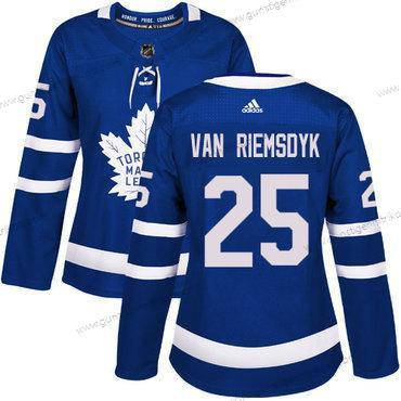 Adidas Frauen Toronto Maple Leafs #25 James Van Riemsdyk Heimtrikots Authentisch Strickerei NHL Trikots – Blau