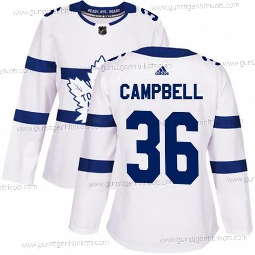 Adidas Frauen Toronto Maple Leafs #36 Jack Campbell Authentisch 2018 Stadium Series Trikots – Weiß