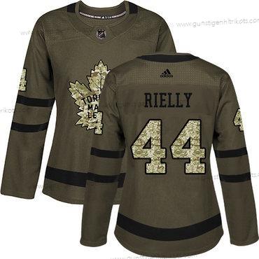 Adidas Frauen Toronto Maple Leafs #44 Morgan Rielly Salute to Service Strickerei NHL Trikots – Grün