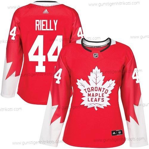 Adidas Frauen Toronto Maple Leafs #44 Morgan Rielly Team Kanada Authentisch Strickerei NHL Trikots – Rot