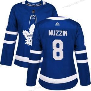 Adidas Frauen Toronto Maple Leafs #8 Jake Muzzin Authentisch Heimtrikots Trikots – Blau