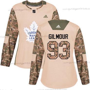 Adidas Frauen Toronto Maple Leafs #93 Doug Gilmour Authentisch 2017 Veterans Day Strickerei NHL Trikots – Tarnfarbe