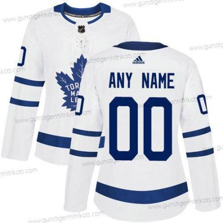 Adidas Frauen Toronto Maple Leafs Personalisiertes Auswärtstrikots Authentisch Trikots – Weiß