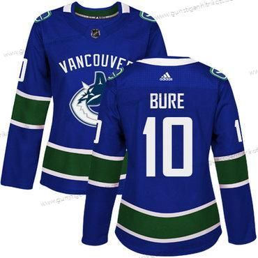 Adidas Frauen Vancouver Canucks #10 Pavel Bure Heimtrikots Authentisch Strickerei NHL Trikots – Blau