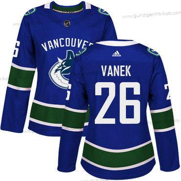 Adidas Frauen Vancouver Canucks #26 Thomas Vanek Heimtrikots Authentisch Strickerei NHL Trikots – Blau