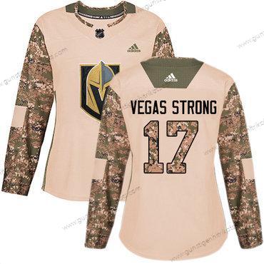 Adidas Frauen Vegas Golden Knights #17 Vegas Strong Authentisch 2017 Veterans Day Strickerei NHL Trikots – Tarnfarbe