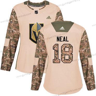 Adidas Frauen Vegas Golden Knights #18 James Neal Authentisch 2017 Veterans Day Strickerei NHL Trikots – Tarnfarbe