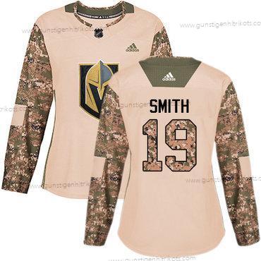 Adidas Frauen Vegas Golden Knights #19 Reilly Smith Authentisch 2017 Veterans Day Strickerei NHL Trikots – Tarnfarbe