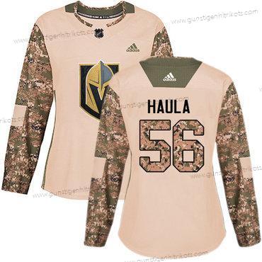 Adidas Frauen Vegas Golden Knights #56 Erik Haula Authentisch 2017 Veterans Day Strickerei NHL Trikots – Tarnfarbe