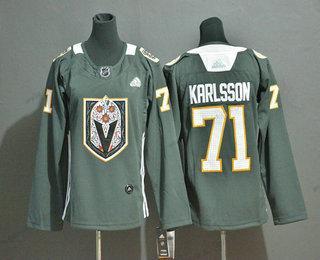 Adidas Frauen Vegas Golden Knights #71 William Karlsson Dia De Los Muertos Trikots – Grau