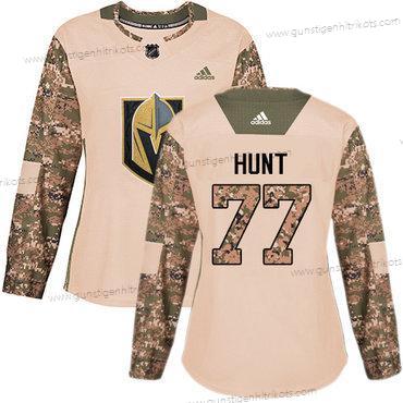 Adidas Frauen Vegas Golden Knights #77 Brad Hunt Authentisch 2017 Veterans Day Strickerei NHL Trikots – Tarnfarbe