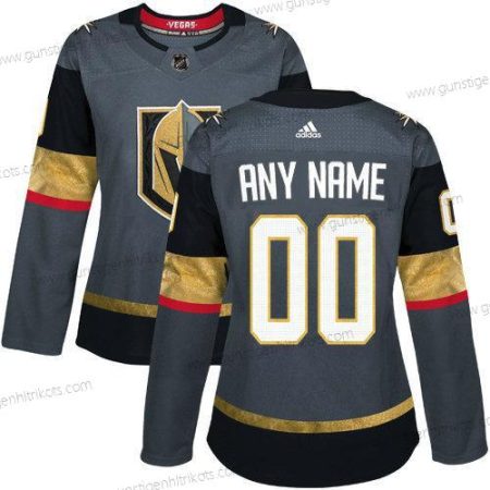 Adidas Frauen Vegas Golden Knights Personalisiertes Authentisch Heimtrikots NHL Trikots – Grau