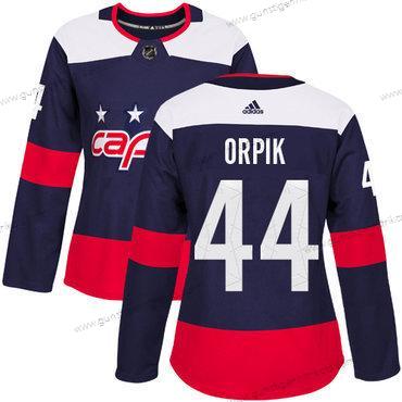 Adidas Frauen Washington Capitals #44 Brooks Orpik Authentisch 2018 Stadium Series Strickerei NHL Trikots – Marineblau