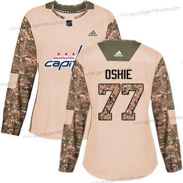 Adidas Frauen Washington Capitals #77 T. J. Oshie Authentisch 2017 Veterans Day Strickerei NHL Trikots – Tarnfarbe