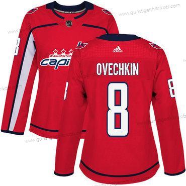 Adidas Frauen Washington Capitals #8 Alex Ovechkin Heimtrikots Authentisch Strickerei NHL Trikots – Rot